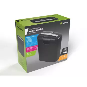 Papīra smalcinātājs Tracer Razor 2, sloksnes smalcināšana, 70 dB, melns