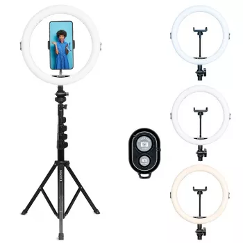 Agfa Arl11xl gredzenveida LED gaisma 11 inch + statīvs + tālvadības pults