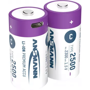 Ansmann ANS 1313-0004 - Li-ion uzlādējamā baterija C Baby 2300 mAh 1,5 V 2 gab. iepakojumā - Uzlādējamā baterija