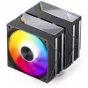 CPU dzesētājs Jonsbo CA80 Dual-Tower, 2×120mm PWM ventilatori, ARGB, melns
