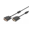 DIGITUS - DVI kabelis - Dual Link - DVI-D (M) - DVI-D (M) - 5,0m - liets, īkšķa skrūves - melns (AK-320101-050-S)