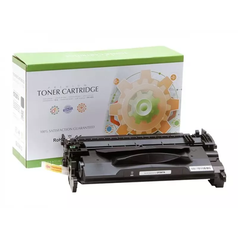 STATIC tonera kasete Saderīga with HP CF287A Melns Saderīga 9.000 lapas