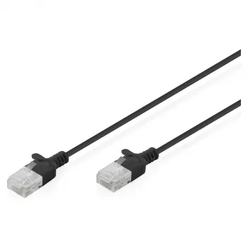 komutācijas kabelis DIGITUS CAT6 U-UTP plāns, 0,5 m, zils