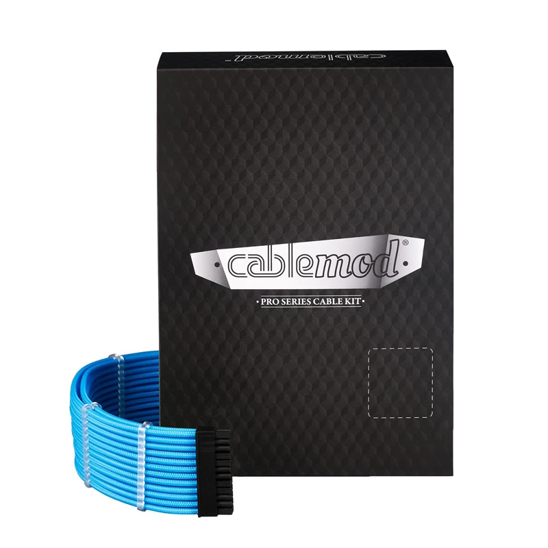 CableMod RT-Series PRO ModMesh 12VHPWR Dual kabelis Kit for ASUS/Seasonic, gaiši zils