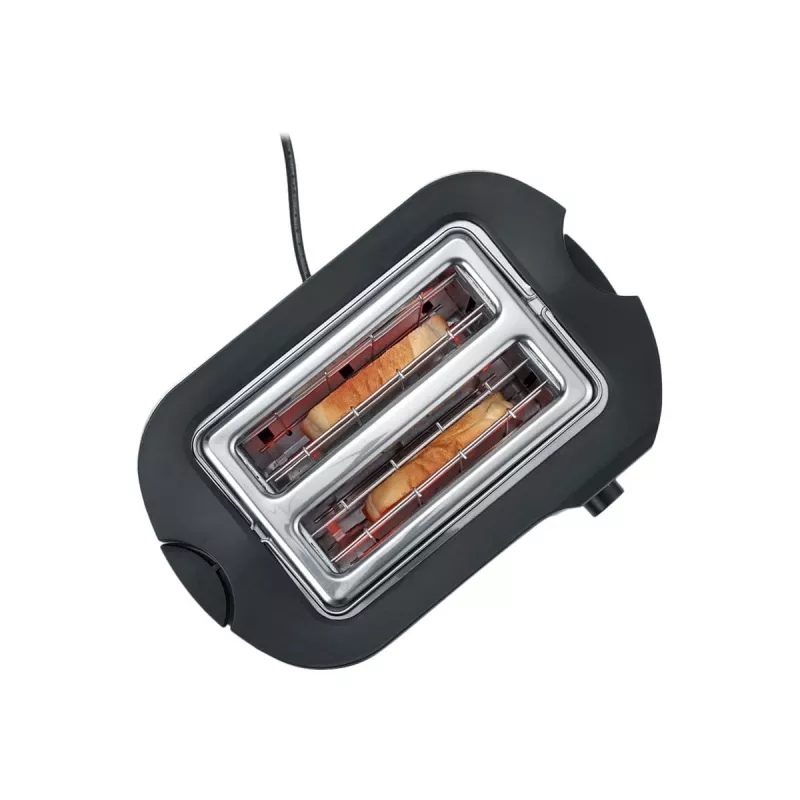 Severin 2589 2 šķēles 800 W Melns, Nerūsējošais tērauds