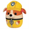 PAW Patrol Rubble Squish Plush, Oficiāla Rotaļlieta no Populārās Multfilmas, Mīksta Pildīta Dzīvnieka Rotaļlieta Bērniem no 1 Gada Vecuma, 12”