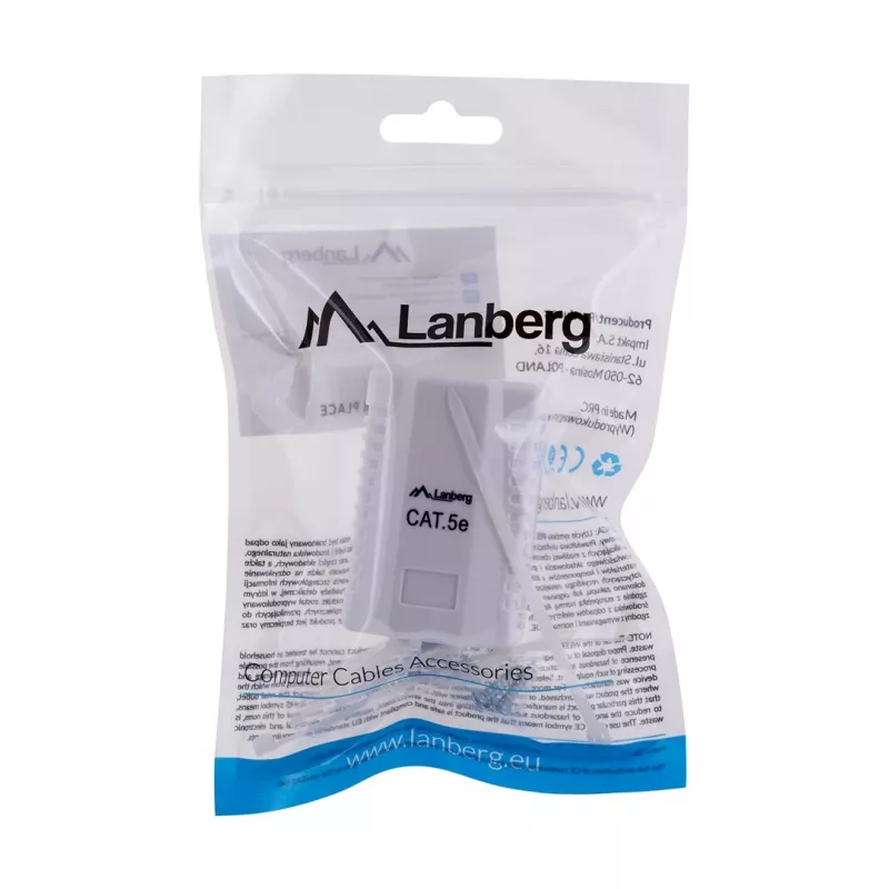 Lanberg OU5-0001-W RJ-45 kontaktligzdas kaste balta