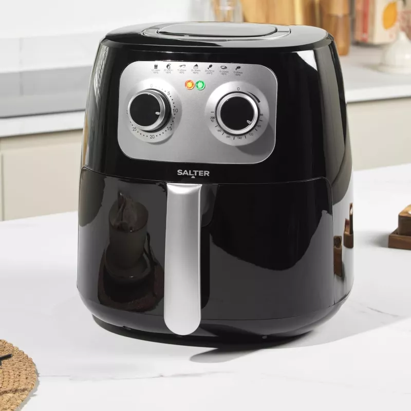 Manuāla gaisa fritieris Salter EK6364VDE, 4,2 L tilpums, kompakts galda fritieris