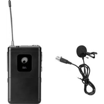 Lavalier mikrofons Omnitronic UHF-E sērijas ķermeņa raidītājs 529.7 MHz
