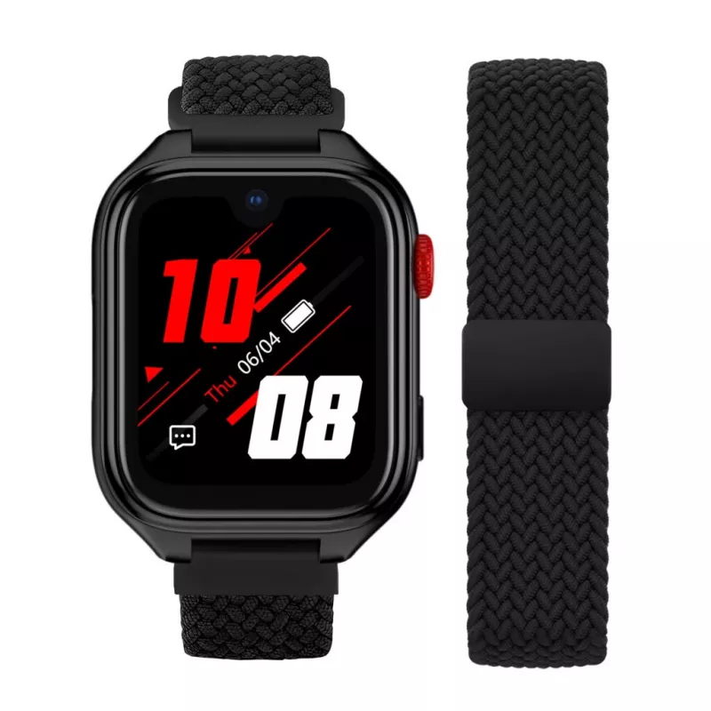 Smartwatch Stelio ST-SWJ102-BK Junior Pro AI 4G melns – bērnu viedpulkstenis ar 4G savienojamību