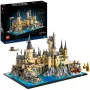 LEGO 76419 Harry Potter Cūkkārpas pils un teritorijas liels komplekts pieaugušajiem, iekļaujot ikoniskas vietas: Lielā zāle, Noslēpumu kambaris un vēl citas