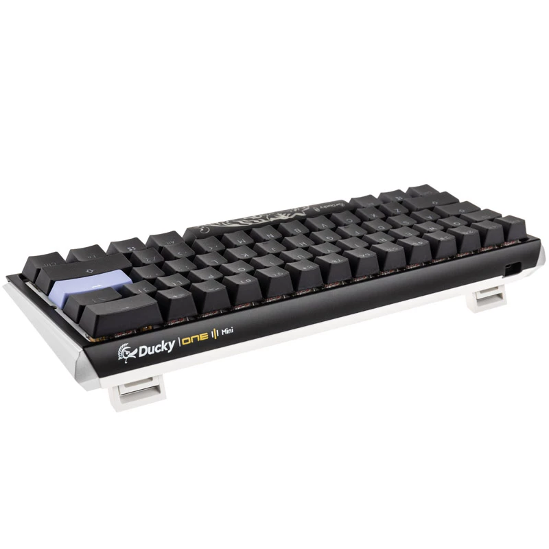 Ducky One 3 Classic Melns/Balts Mini spēļu tastatūra, RGB LED - MX-Speed-Sudraba (US) (DKON2161ST-PUSPDCLAWSC1)