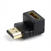 HDMI savienotāju adapteris GEMBIRD A-HDMI90-FML, HDMI uz HDMI, taisnleņķa 90° adapteris, melns