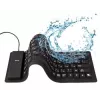 Silikona tastatūra USB+PS/2 melna