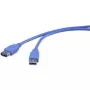 USB 3.0 pagarinātāja kabelis Renkforce 1420710, 3 m, zils