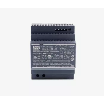 Strāvas adapteris/pārveidotājs MEAN WELL HDR-100-48, 100 W, 48 V izeja, 85–264 V ieeja, RoHS, 70×54,5×90 mm