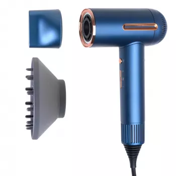 Adler matu žāvētājs | AD 2271 SUPERSPEED | 1500 W | Temperatūras iestatījumu skaits 6 | Jonizācijas funkcija | Difuzora uzgalis | Zila