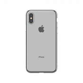 Mīkstais vāciņš Devia iPhone XS Max — TPU, sudraba, plāns aizsargvāciņš