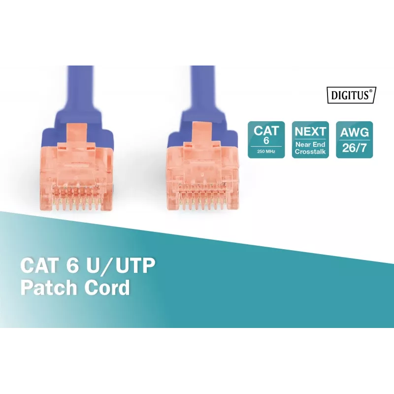 Digitus DK-1612-030/B RJ45 tīkla kabelis, savienojuma kabelis CAT 6 U/UTP B