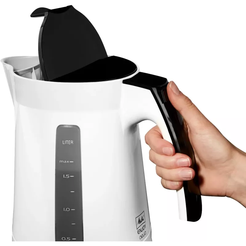 Elektriskā tējkanna Melitta Enjoy Aqua 1,7 L 2400 W melna balta