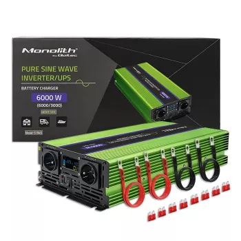 Auto invertors Qoltec Monolith 6000 W zaļš 12 V