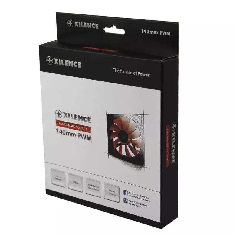 14 cm PC korpusa ventilators XILENCE XPF140.R.PWM, 140 mm, PWM vadība, līdz 700 RPM