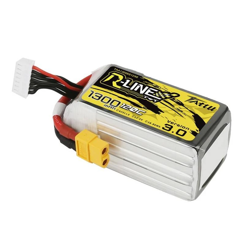 Tattu R-Line Version 3.0 1300mAh 22.2V 120C 6S1P XT60 akumulators