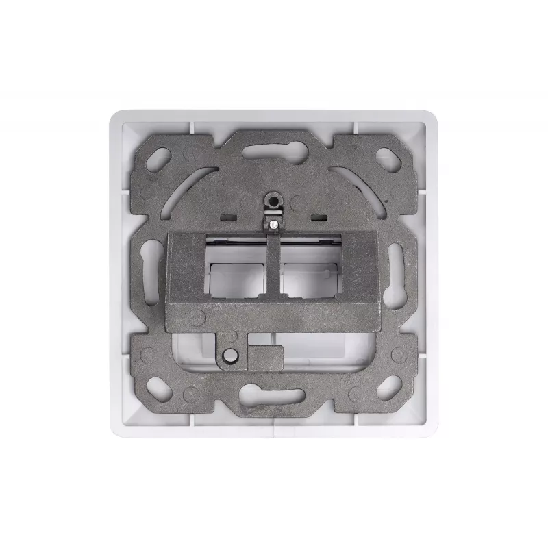 Digitus | Sienas plāksne Keystone moduļiem, Vācu tips, vidējā plāksne 50x50 mm, rāmis 80x80 mm | DN-93801-1