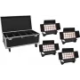 LED daudzfunkcionāls wash gaismas komplekts EUROLITE 20001034 ar 4 uzlādējamām baterijām, 18x10W RGBW LED
