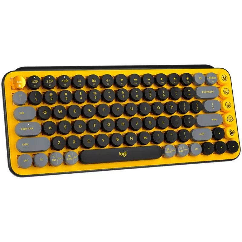 Logitech POP Keys Bezvadu Mehāniskā Tastatūra Mini QWERTY Emocijzīmju Taustiņi