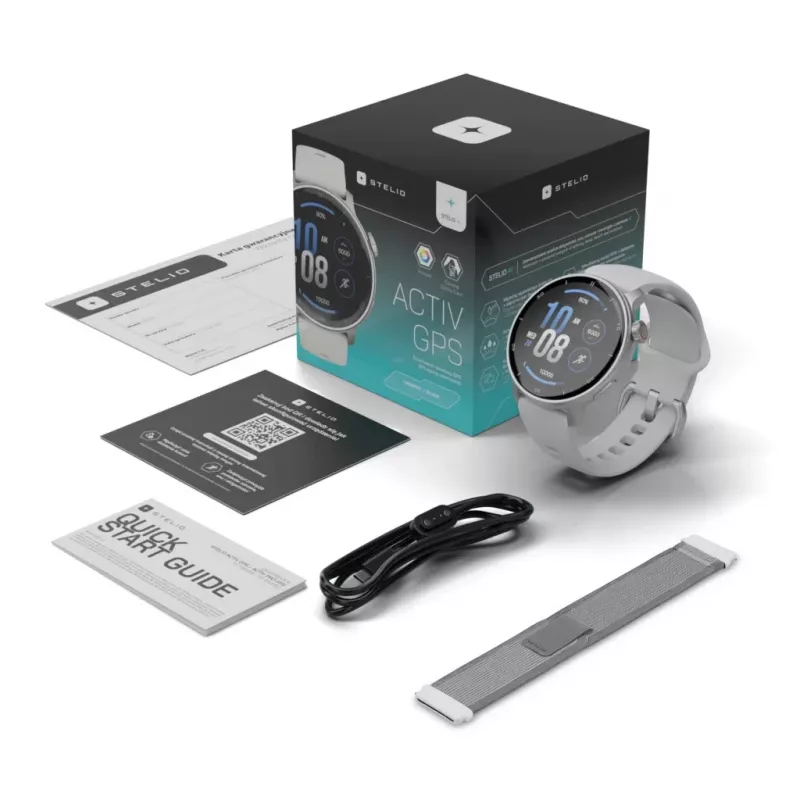 Viedpulkstenis Stelio Activ GPS 46mm Sudraba STSWA101SR, GPS, 46 mm korpuss