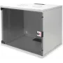 Pie sienas stiprināms serveru skapis ROLINE 9U, 19 collu 540x400 mm, pamatkomplekts, pelēks