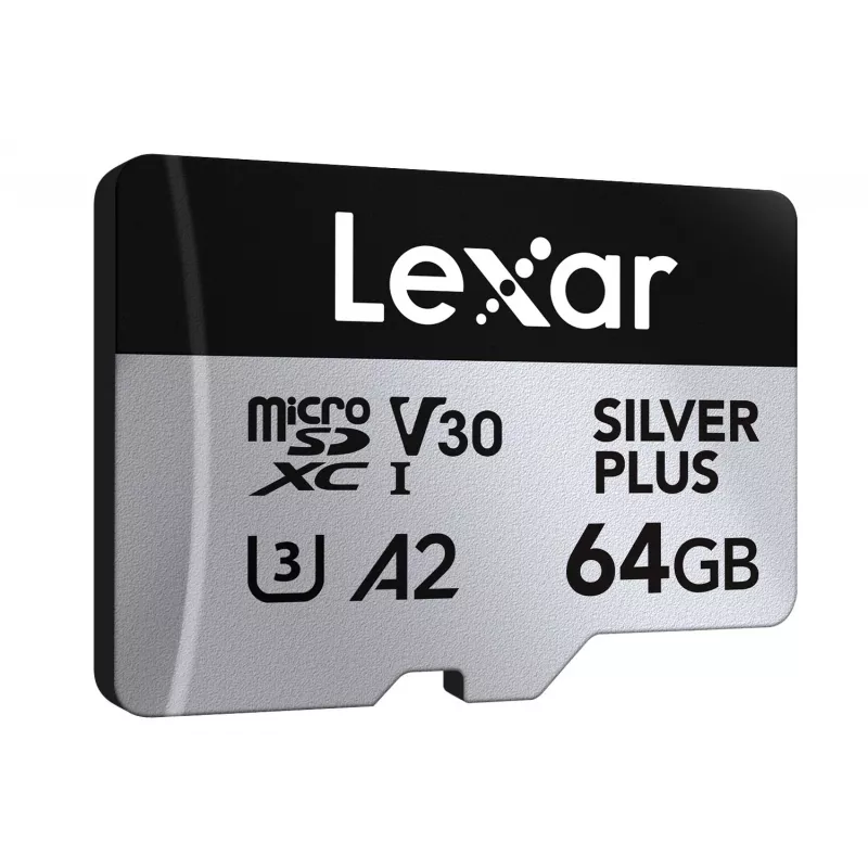 MicroSD karte Lexar 64GB UHS-I Class 3 SILVER PLUS