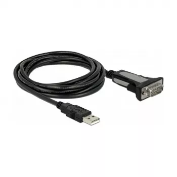 USB 2.0 Type-A uz 1 × seriālais RS-232 DB9 4 m DeLOCK 66323