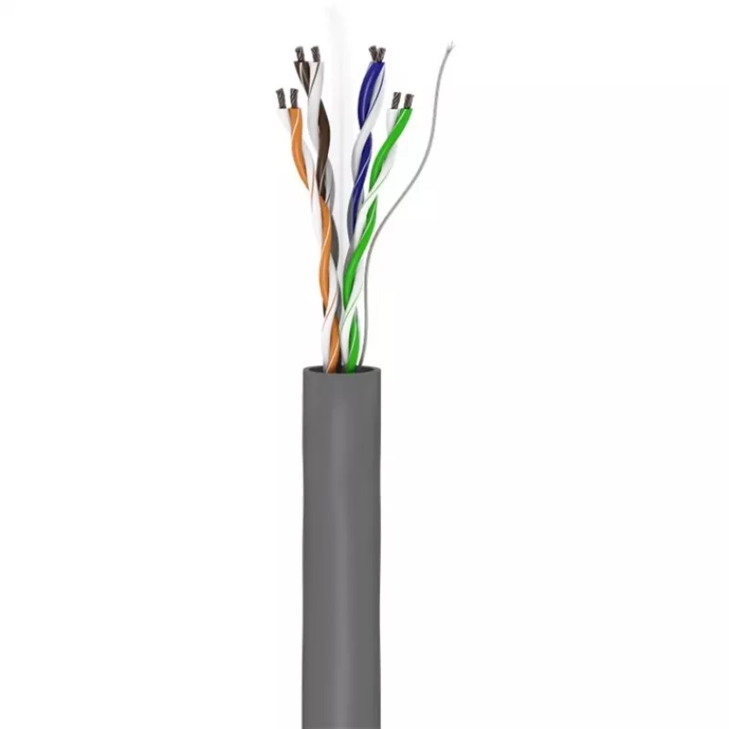 Wentronic Goobay CAT 6 tīkla kabelis, U/UTP, pelēks, 100 m - CCA, AWG 24/7 (vīts), PVC (93884)