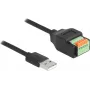 DeLOCK USB 2.0 kabelis Type-A vīr. uz spaiļu bloka adapteri 15 cm