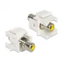 Kabeļa savienotāja adapteris RCA dzeltens DeLOCK 86306