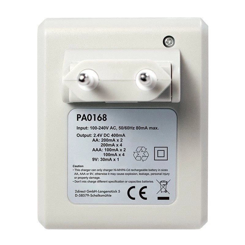 Akumulatora lādētājs Ni-MH / Ni-Cd AA / AAA / 9V