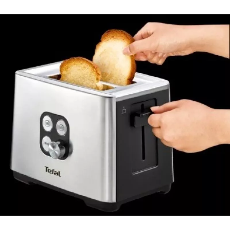 Tefal Equinox TT420D 7 2 slice(s) Melns, Stainless steel