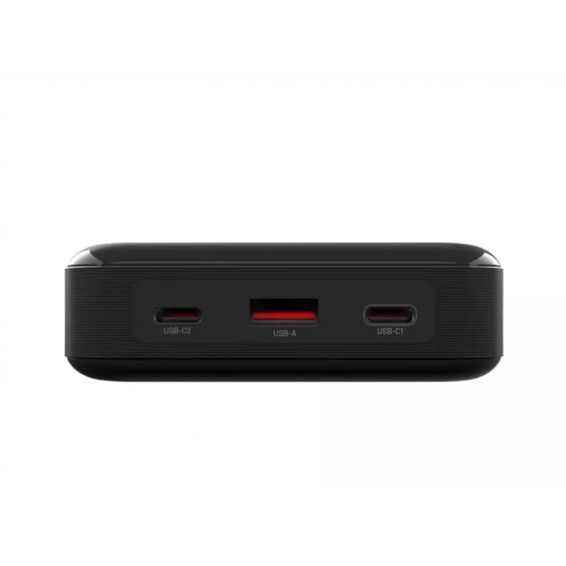 Ārējais akumulators FIXED Zen 20 Pro ar LCD displeju — 20000 mAh, vairākas USB izejas