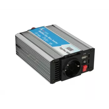 Automašīnas sprieguma pārveidotājs Extralink OPIM-500W 12V, 500W modificēts sinusoidāls, alumīnija korpuss, aktīvā dzesēšana
