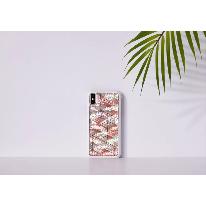 Viedtālruņa maciņš iKins iPhone XS / XS Max dimanta baltā krāsā aizsargpārvalks