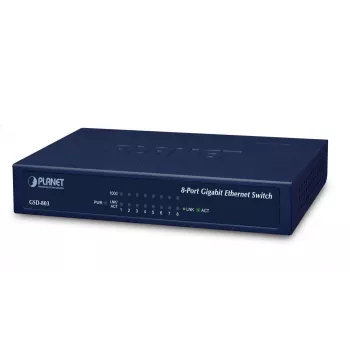 8-Port 10/100/1000Mbps Gigabit Ethernet Switch - External Power