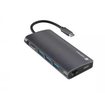 Dokstacija NATEC NMP-2162 USB 3.2 Gen 1 Type-C pelēka, vadu