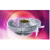 Gaisa dzesētājs Gembird CPU-HURACAN-X40 — 90 mm ventilators, 800–1600 RPM, LGA 775 atbalsts, caurspīdīgs