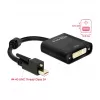 Video kabeļa adapteris DeLOCK 62639 Mini DisplayPort uz DVI-I 0,25 m melns