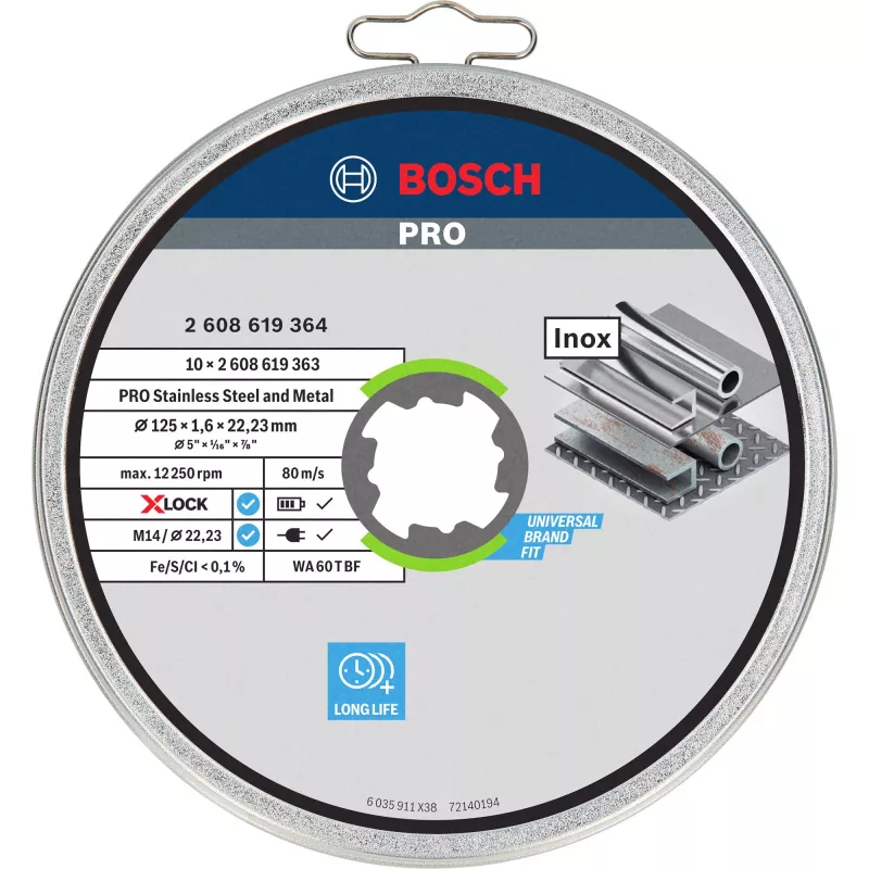 Urbja uzgalis Bosch 2608619364 — 4 mm diametrs, taisns kātiņš