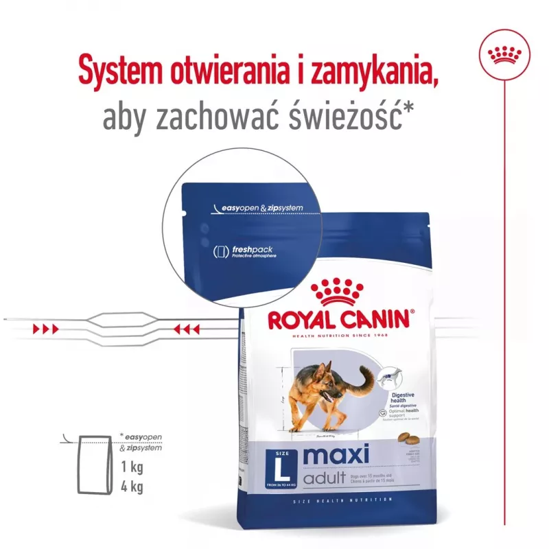 Royal Canin Maxi Adult sausā barība suņiem, 15 kg