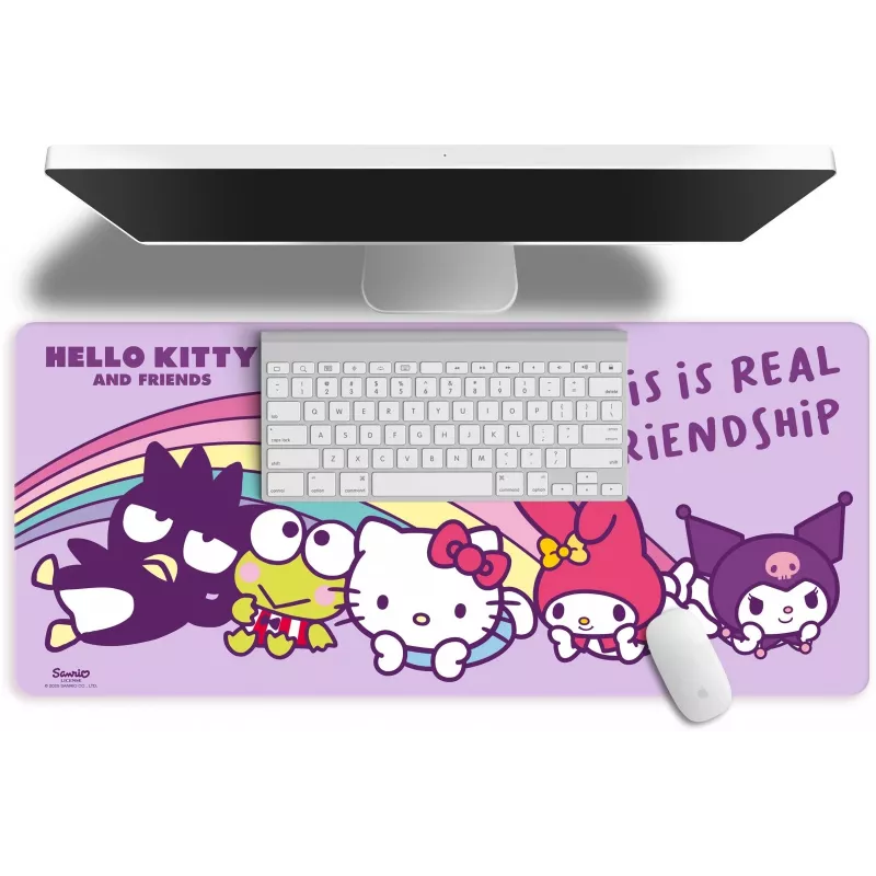 Peļu paliktnis Kids Euroswan 80×30 cm Hello Kitty, liels galda paklājiņš pelei un tastatūrai
