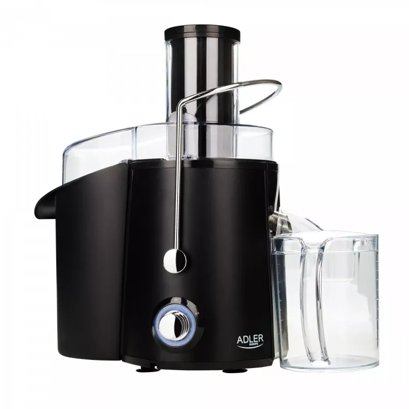 Centrifūgas sulu spiede Adler AD 4127 — 1000 W, melna, sulas trauks, 3,9 kg